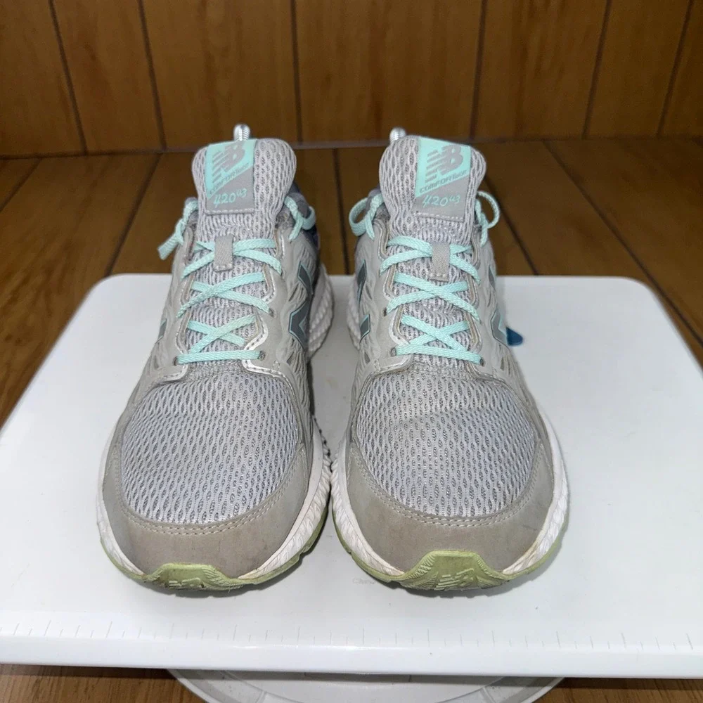 New Balance 420v3 Comfort Ride Running Shoes Grey Mint W420LS3 Womens 9